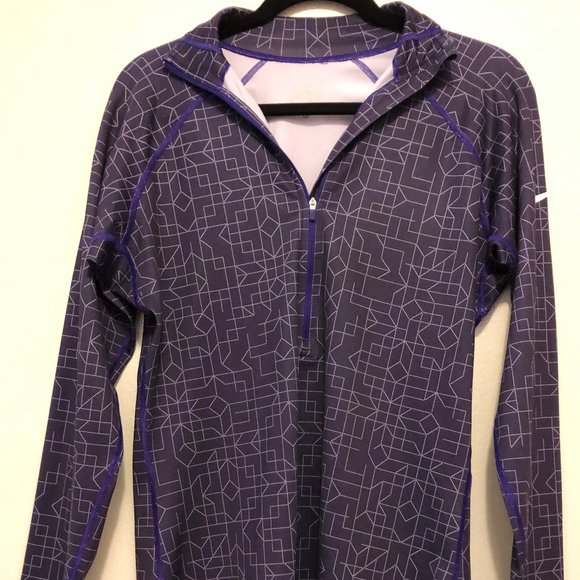 Nike Tops - Purple Nike Pro dri-fit running 1/2 zip jacket